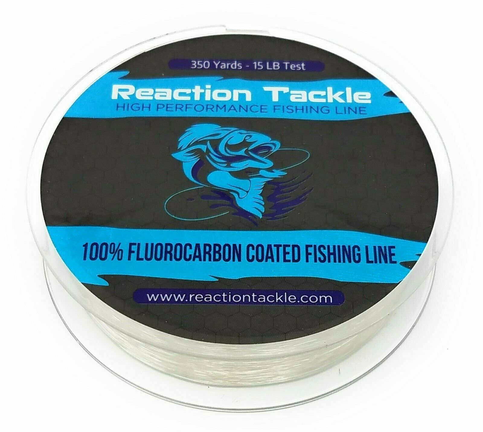 Reaction Tackle Fluorocarbon Coated Fishing Line - 350 Yards- High Strength 2
