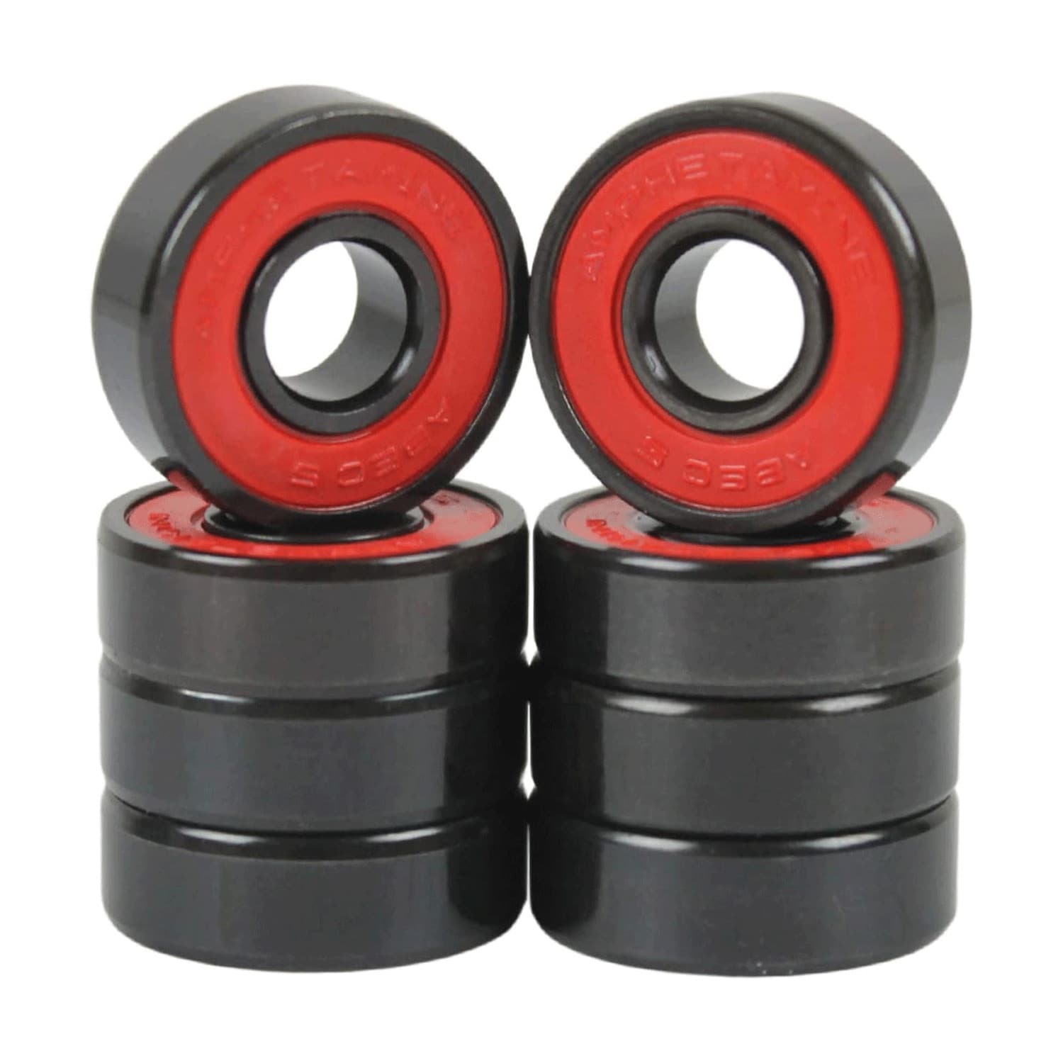 Skateboard Hardware Refresh Kit - Abec 5 Bearings, Risers, 1" Hardware, Nuts 2