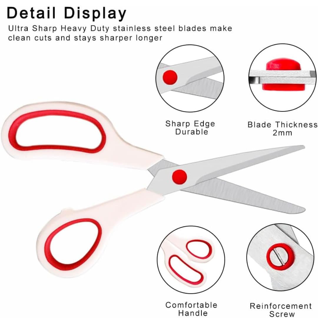 1pc Scissors MultiUse Comfortable Grip for Fabric Sewing Craft Use Home & Office 4