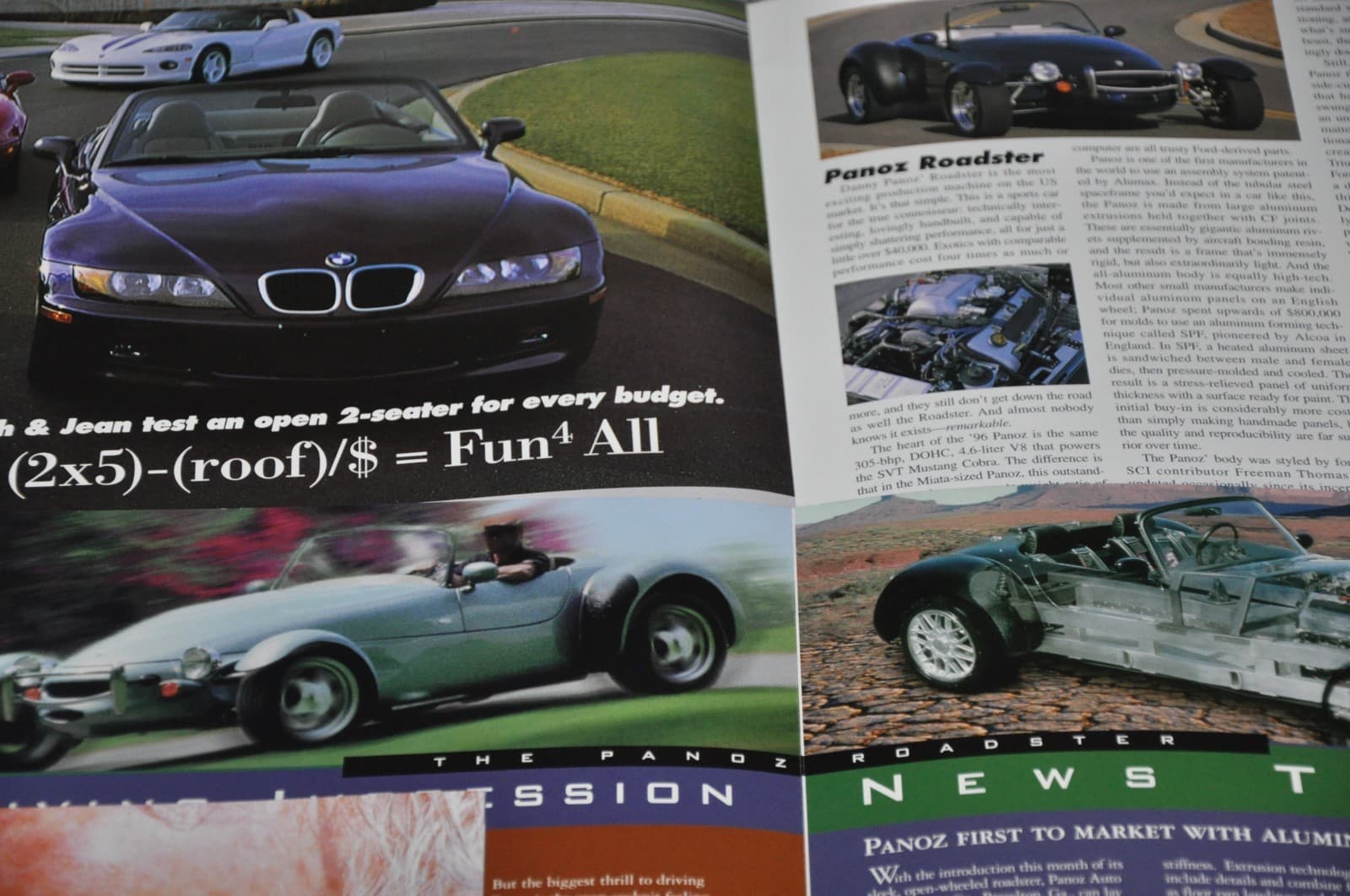 1991 Panoz Esperante Press Media Kit Brochure w/Photos NOS 6