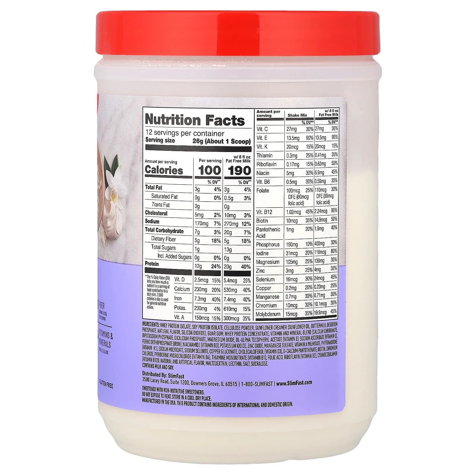 High Protein, Meal Replacement Smoothie Mix, Vanilla Cream, 11 oz (312 g) 2