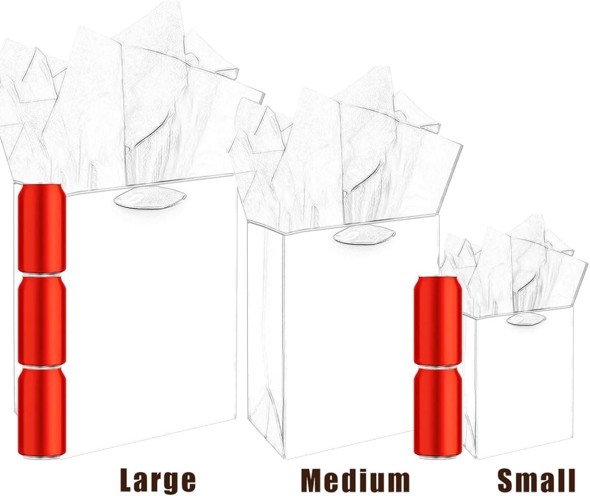 10PCS Clash Flower Gift Bags with Tissue Paper Party Favor Birthday Present Set 6