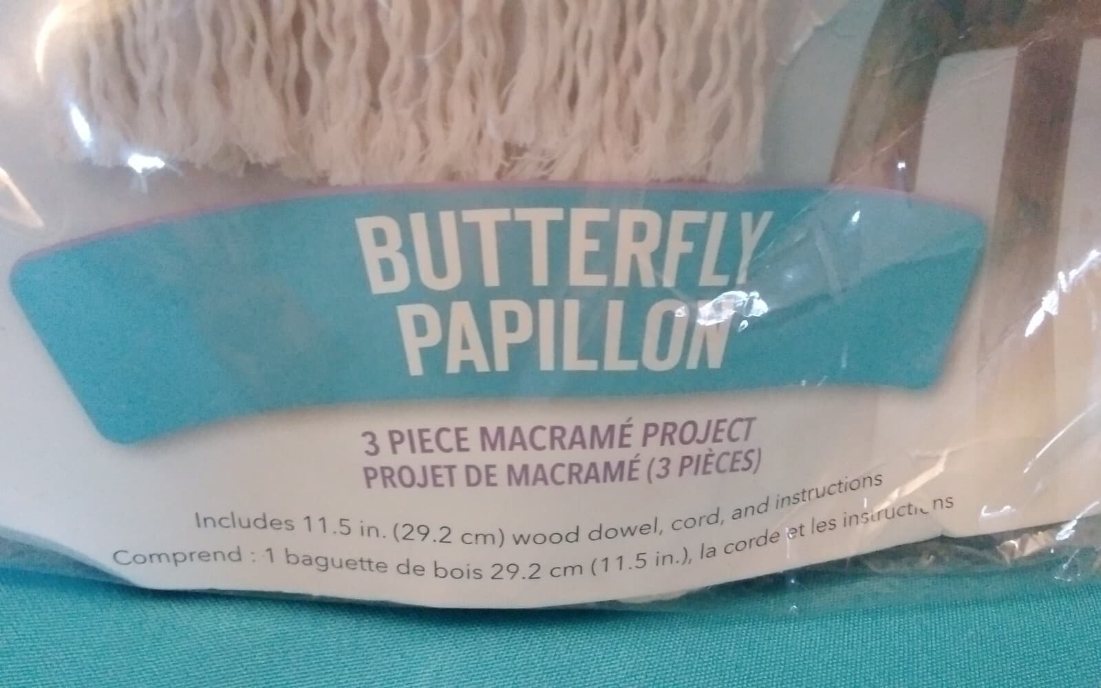 Leisure Arts Macrame Wall Art Project Kit “Butterfly  Papillon” 5