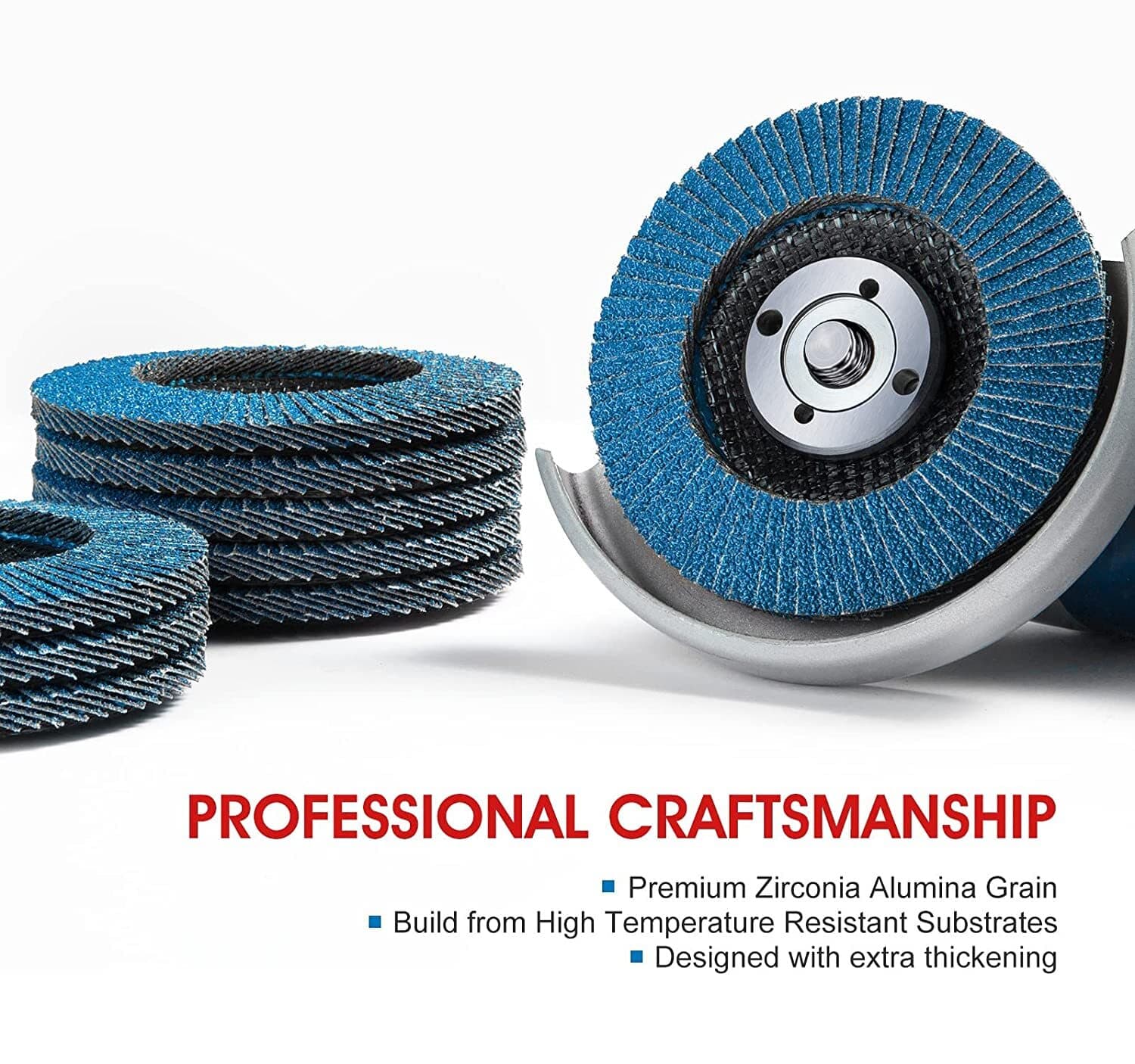 30 Pack T29 FLAP DISC SANDING GRINDING 4-1/2" X 7/8" 40 GRIT- Industrial Grade 2