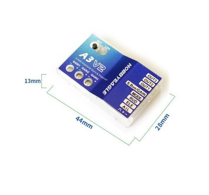 Hobbyeagle 6 Axis Gyro A3 V2 Airplane Flight Controller Stabilizer for RC plane 4