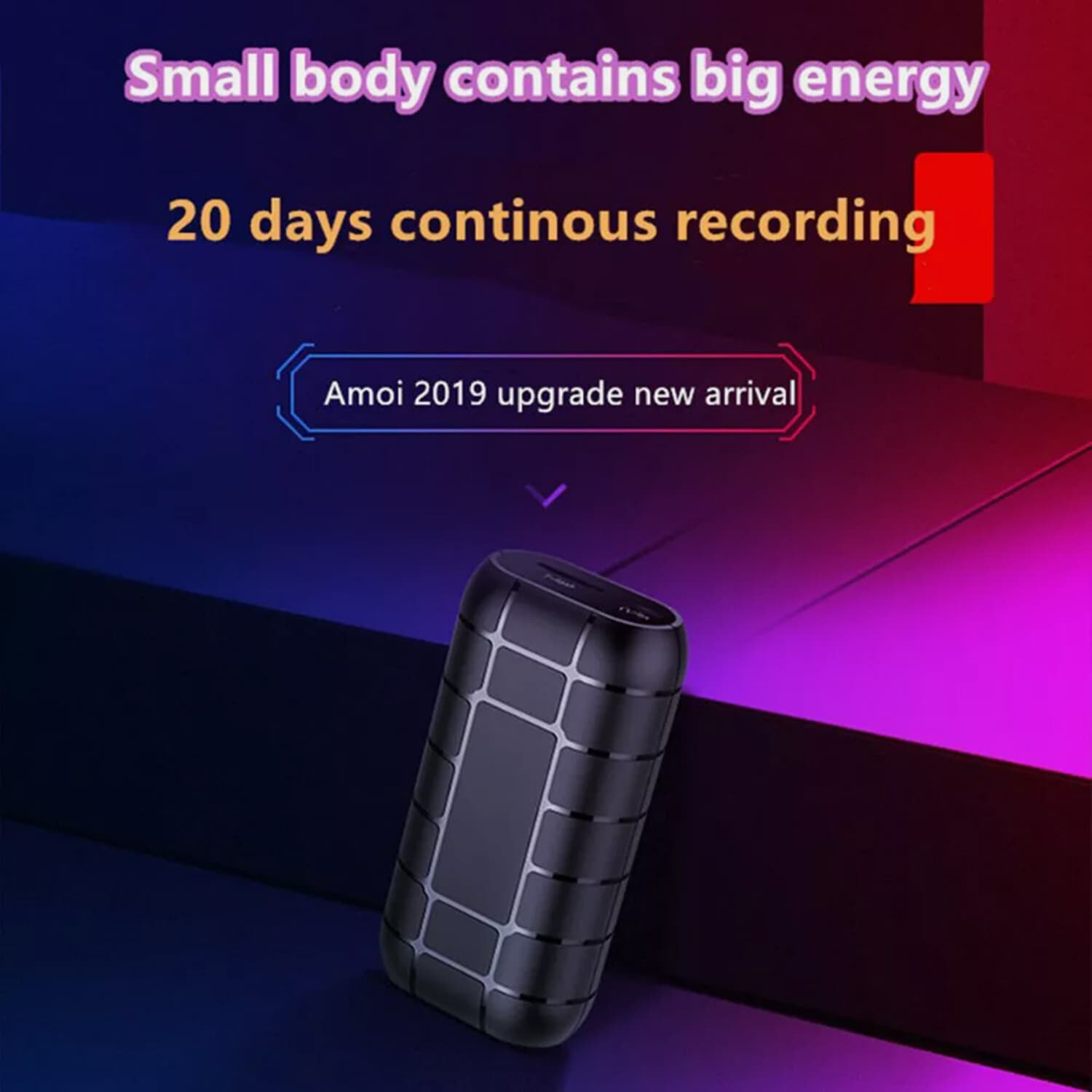 500 Hrs Mini Spy Voice Activated Recorder Digital Audio Magnetic 64GB MP3 Player 2