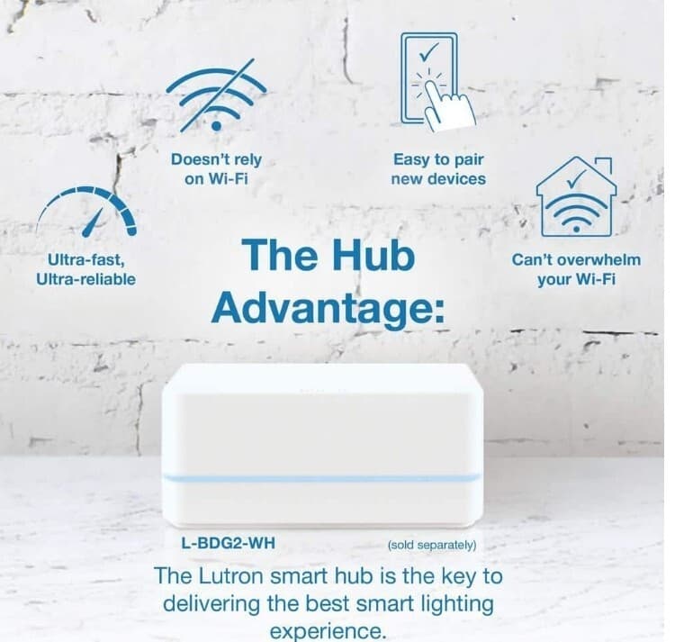 Interruptor de atenuación inteligente DivaDVRF-6L-WH-R 5