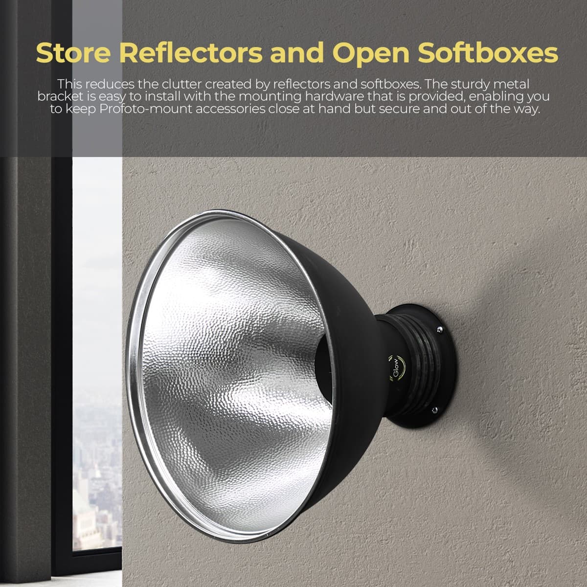 Glow Wall Mount Storage Adapter Bracket for Profoto 3