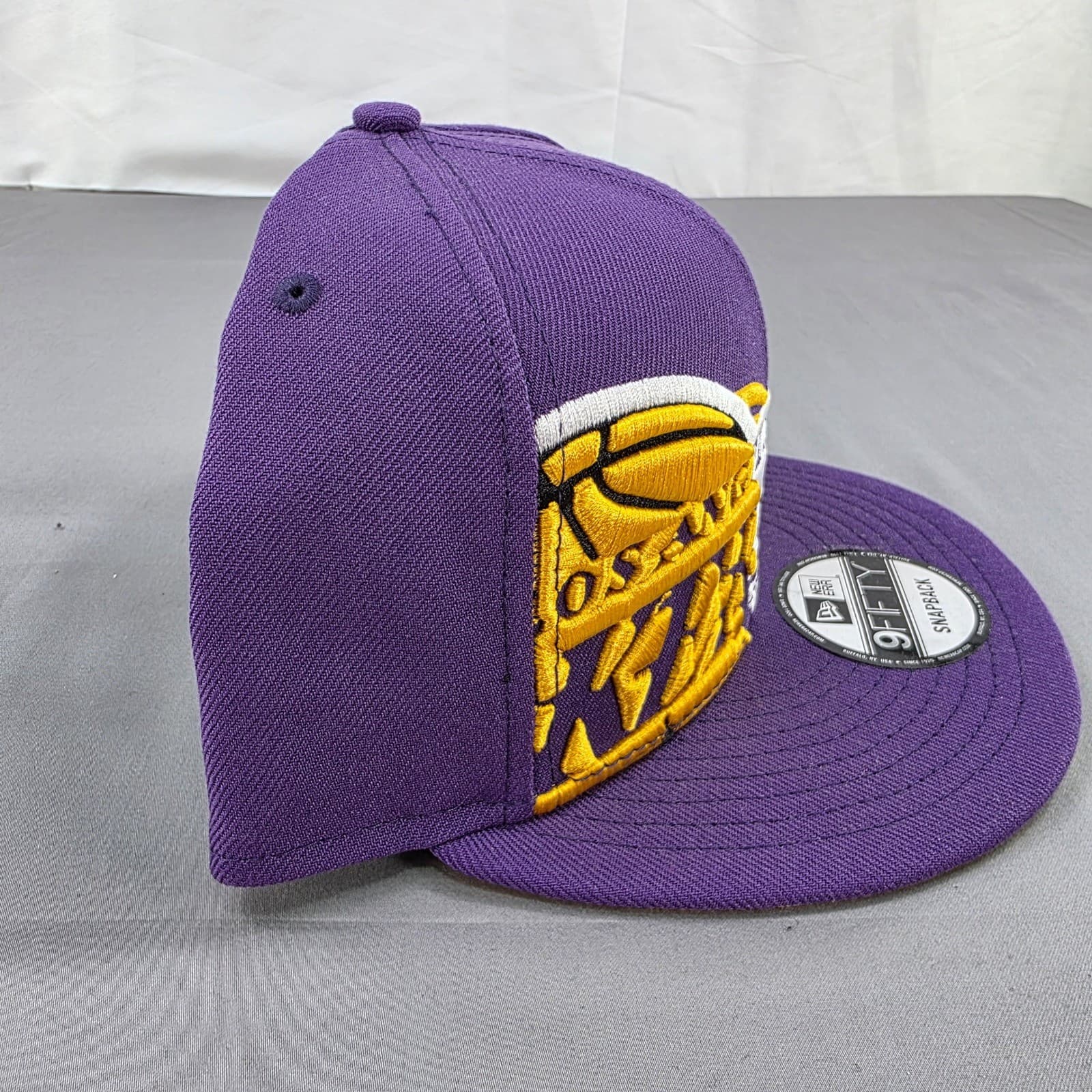 New Era Los Angeles Lakers Snapback Hat NBA Basketball Purple 9Fifty Team Shadow 5
