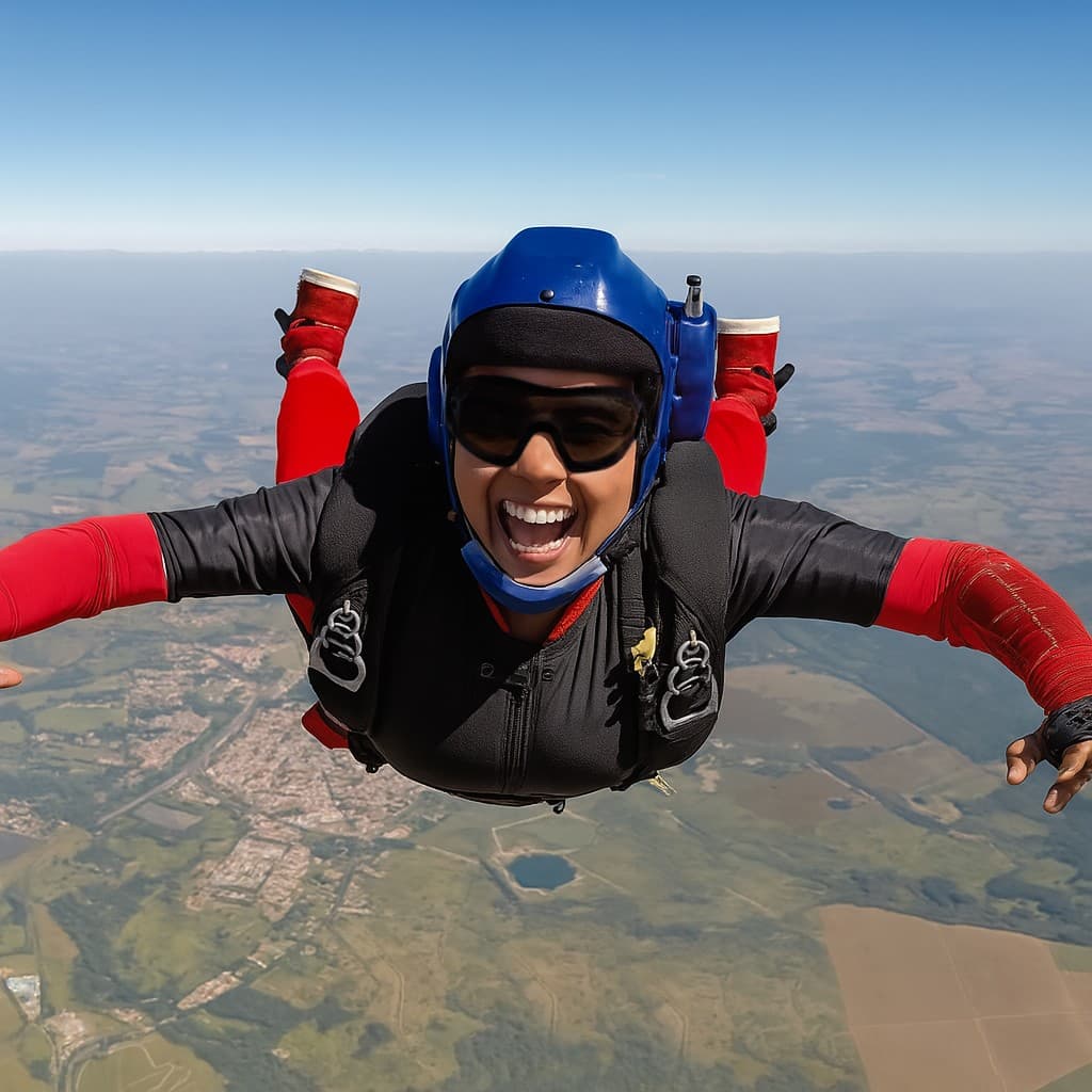 FLARE WING SKYDIVE SKYDIVING GOGGLES PARAGLIDING SMOKE INCLUDES STORAGE POUCH 3