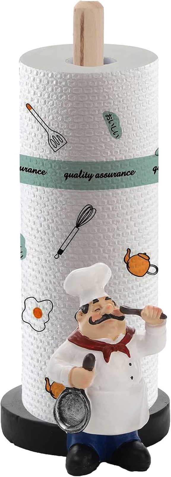 Suwimut Chef Style Paper Towel Holder, Resin Crafts Display Chef Figurines Creat