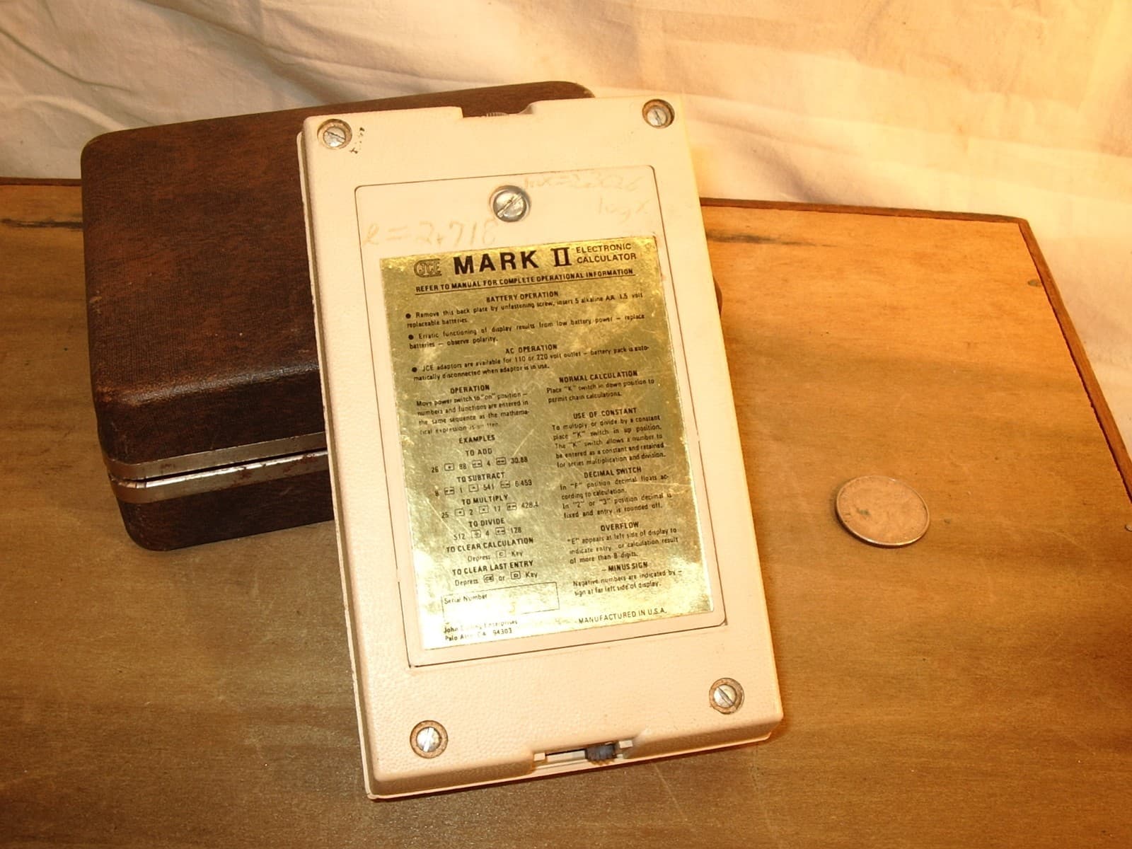 Vintage c.1972 Electronic Calculator-JCE Mark II-John Colling Enterprises-Boxed 4