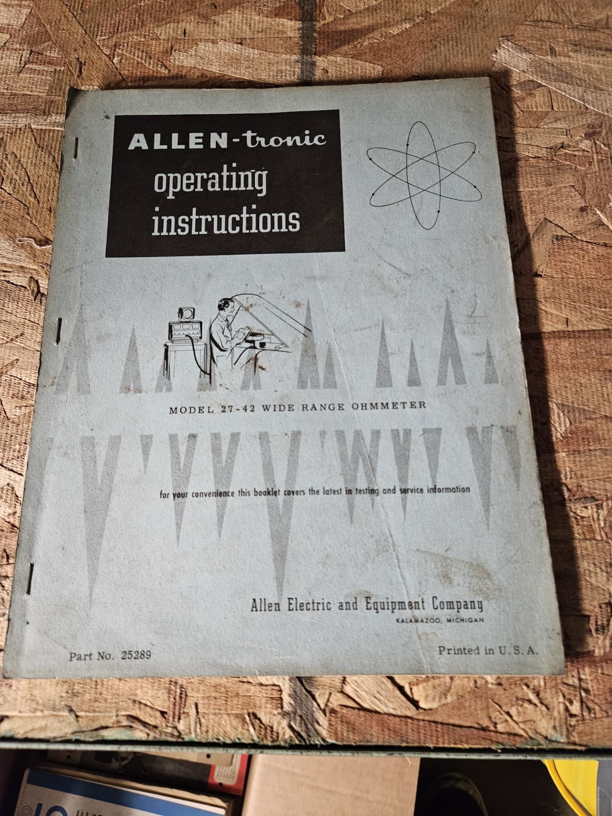 **USED** 1963 Allen-tronic Model 27-42 Wide Range Ohmmeter Manual 