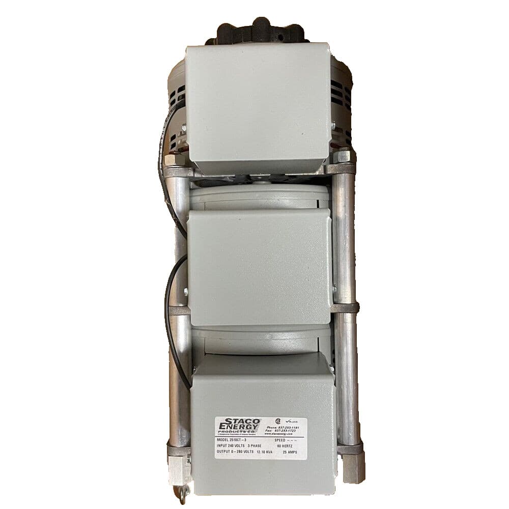 STACO VARIAC VARIABLE TRANSFORMER 2510CT-3.  240V, 3ph, 25A *NEW OPEN BOX* 3