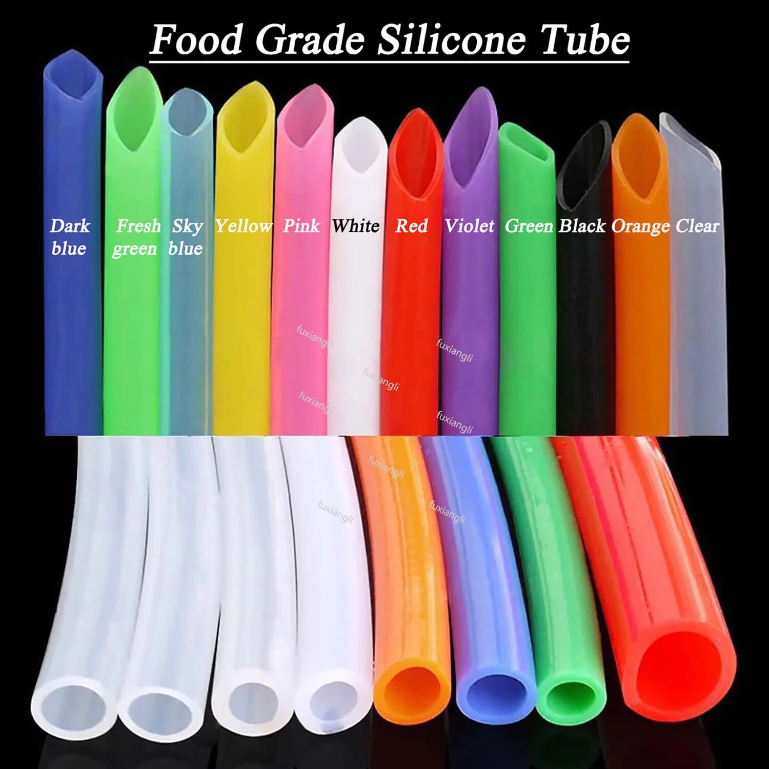 Food Grade Silicone Tube Flexible Tubing High Temp Hose ID: 1-25mm OD: 3-31mm