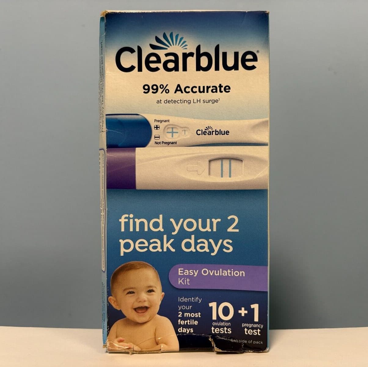Clearblue Easy Ovulation Kit 10 Tests 1 pregnancy test EXP 12/2026