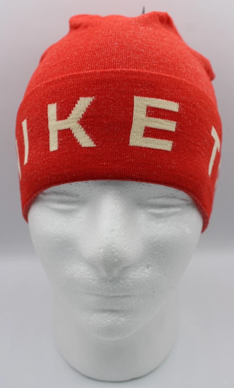 Nike Dri-Fit Trail Knit Beanie Hat Adult Picante Red/Pearl White