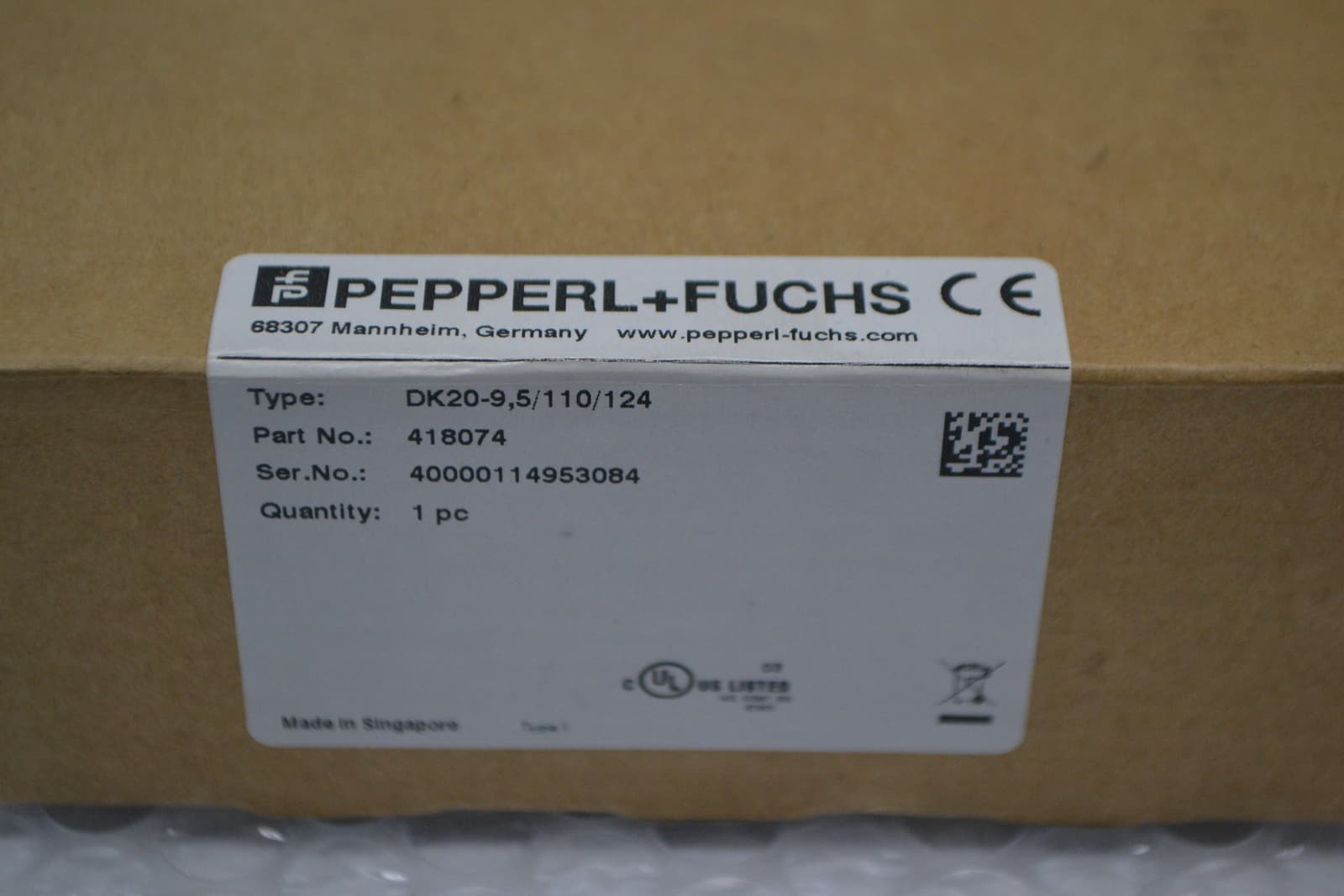 PEPPERL+FUCHS DK20-9,5/110/124 418074 SENSOR NSMP 4