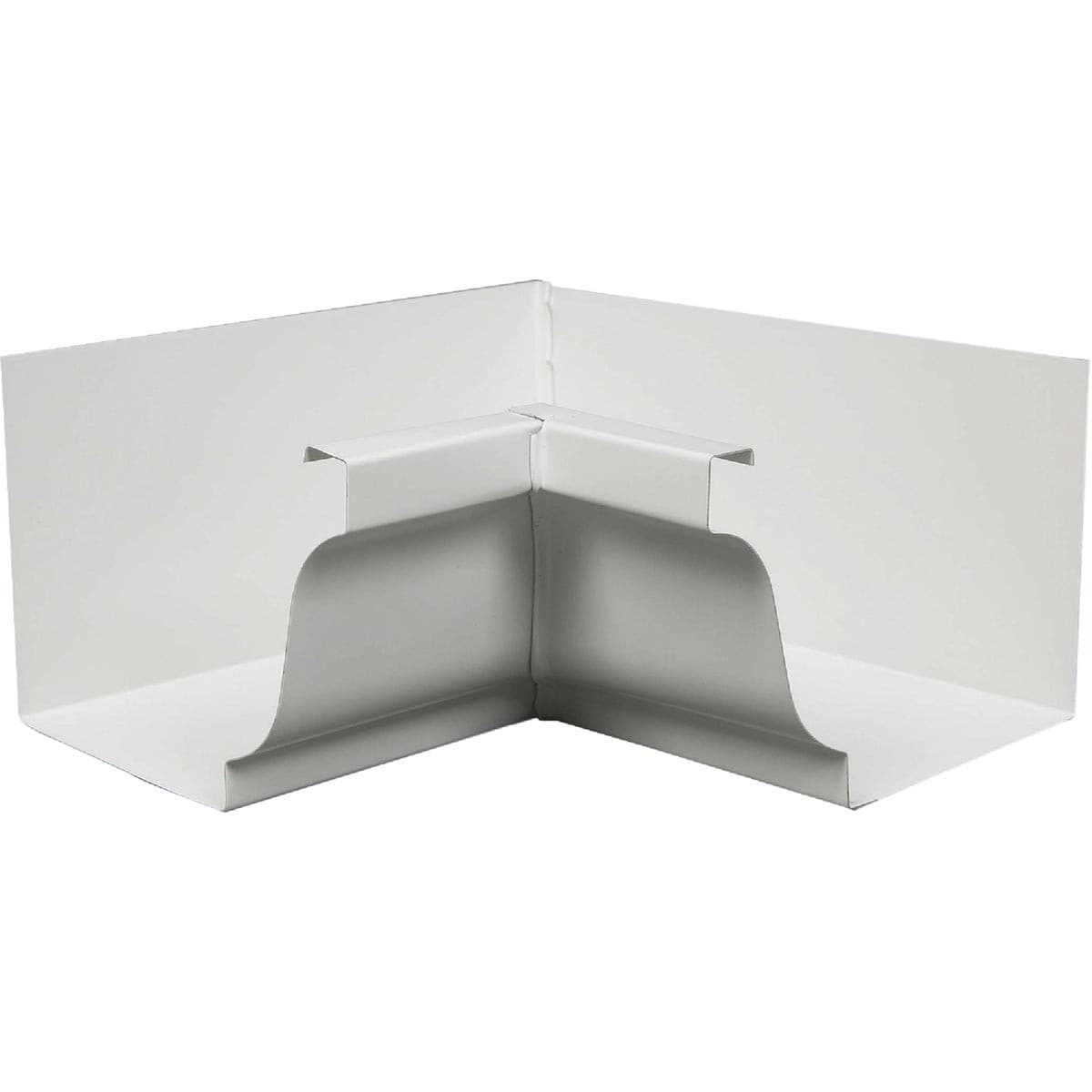 Amerimax 5 In. Galvanized White Mitre Gutter Inside Corner 33201 Pack of 10