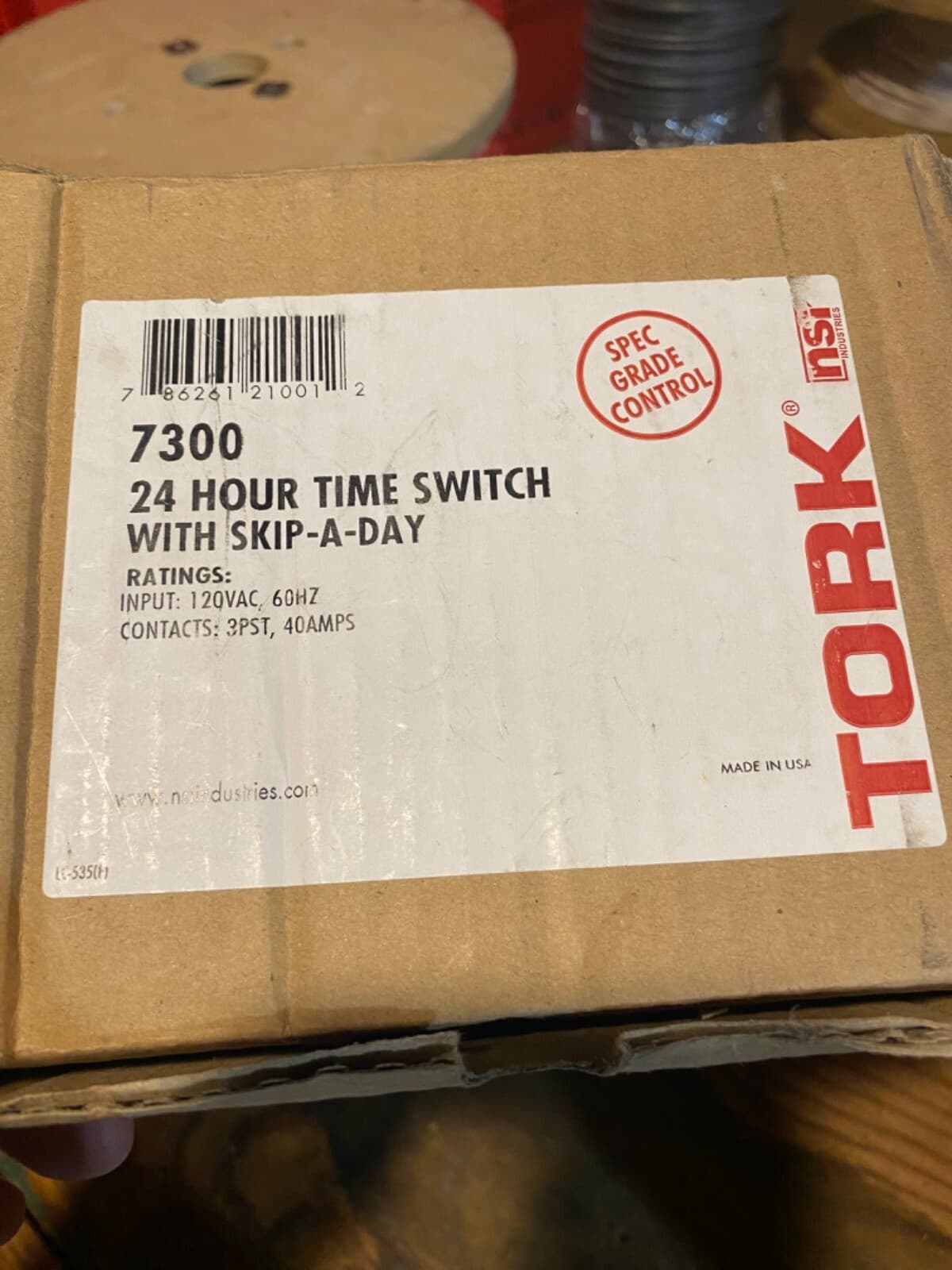 Tork 7300 24 Hours Time Switch with Skip-A-Day Feature (3PST) 2