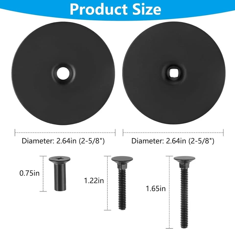 Premium Stainless Steel Door Hole Cover Plate - 2-5/8 Diameter Deadbolt Cover wi 2