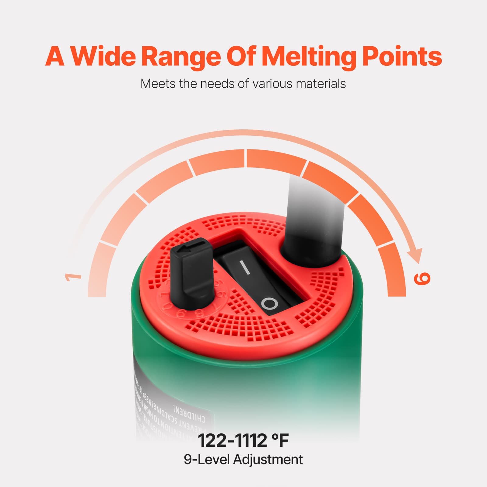 VEVOR Hot Air Plastic Welder 1600W PVC TPO Vinyl Heat Gun Torch & 9 Accessories 5