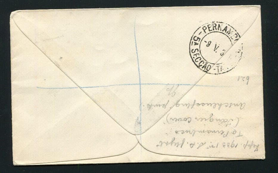 Zeppelin 1933 Sieger 202Bvar 1st S.A. Flight Tangier Treaty Post Berlin Feeder 2