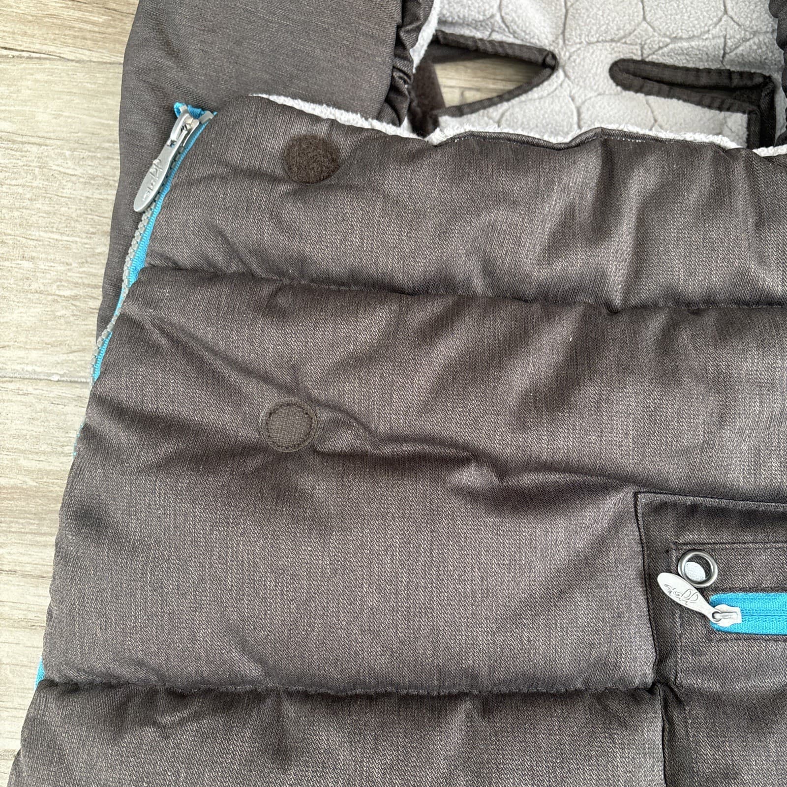 Bunting Stroller Bag Arctic bundleme. JJ Cole Brown & Teal NWOT never used 5