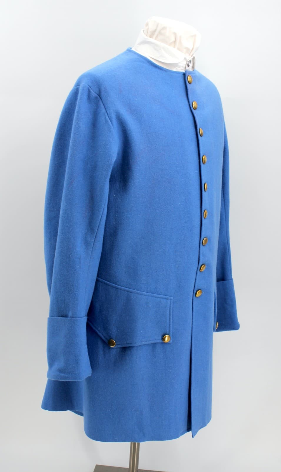 French Blue Wool Sleeved Waistcoat Size 50 / XXL 5