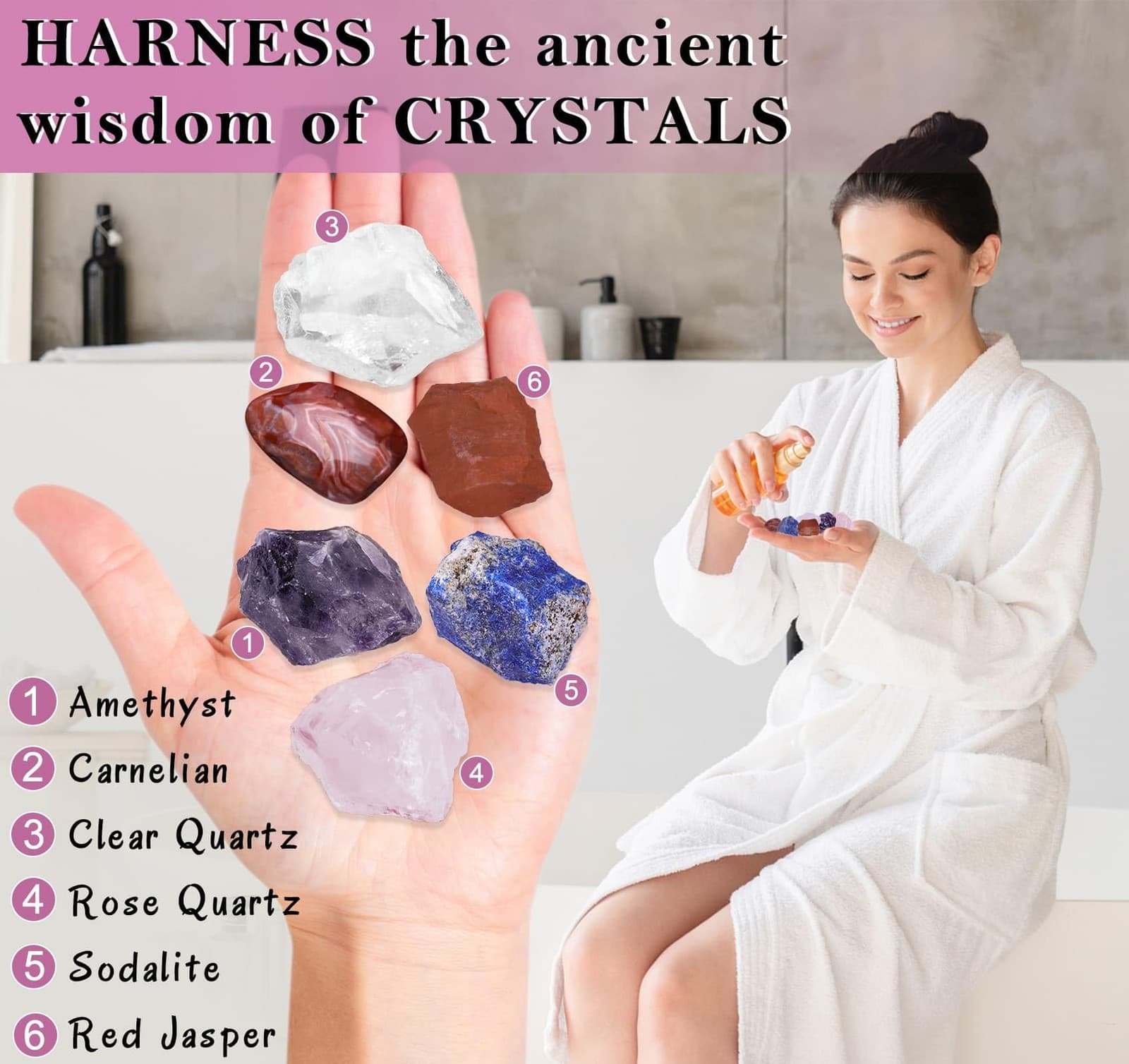 Garybank V Steam Kit for Women - Yoni Steam, Crystal, Postpartum, Vaginal Detox 4