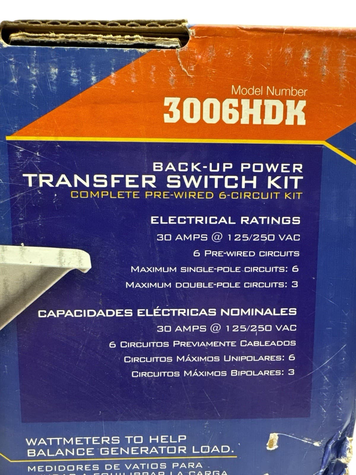 Reliance Controls Backup Power Transfer Switch Kit 3006HDK (OB) 3