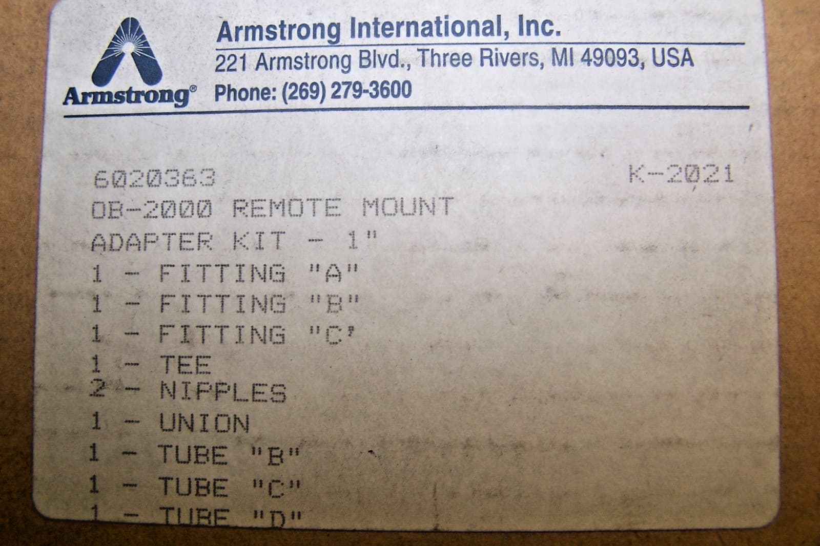 NEW ARMSTRONG 1" REMOTE MOUNT ADAPTER KIT  OB-2000 3