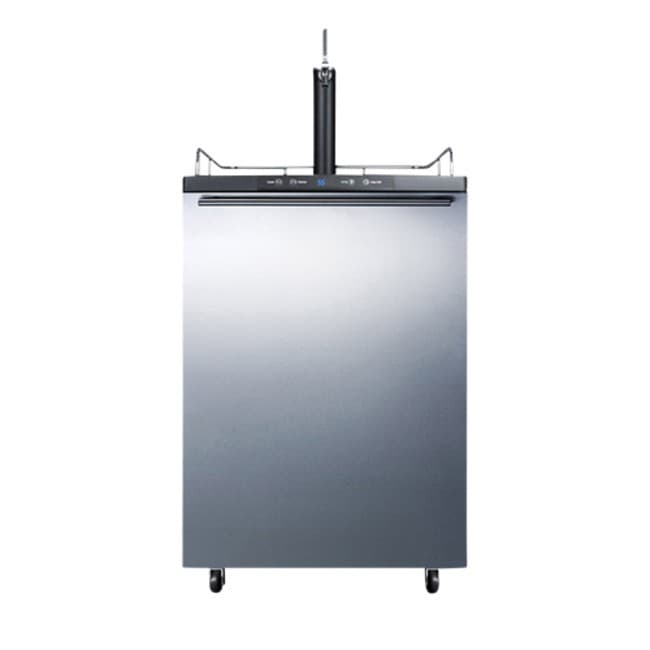 Summit SBC635MSSHH 24"W 6 Cu. Ft. Single Tap Kegerator - Stainless Steel