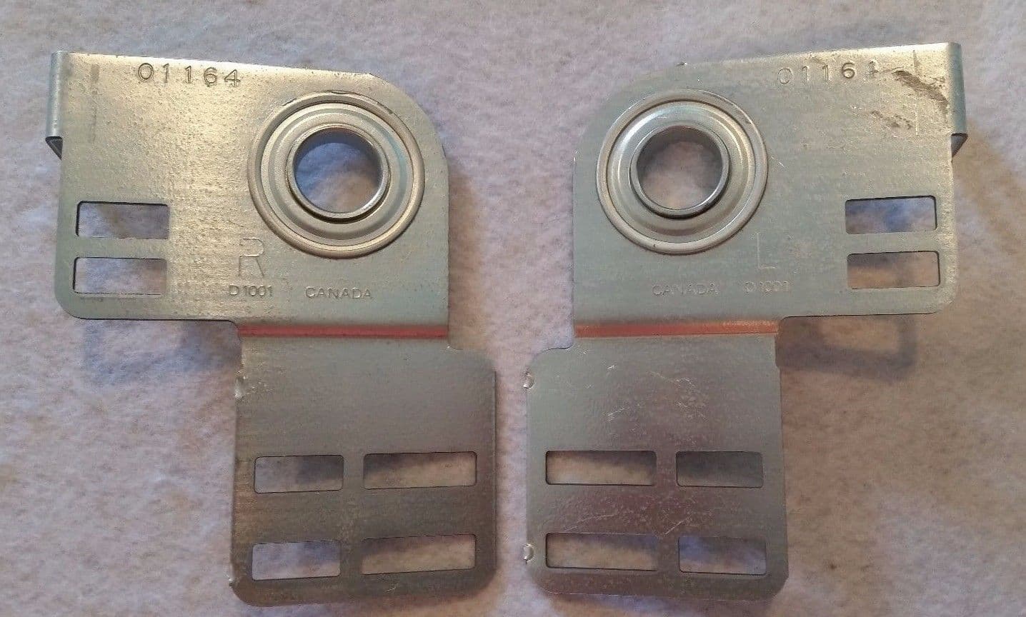 Pair Garage Door End Bearing Plates 3-3/8" Shaft Offset Repair Quality Parts OHD 2