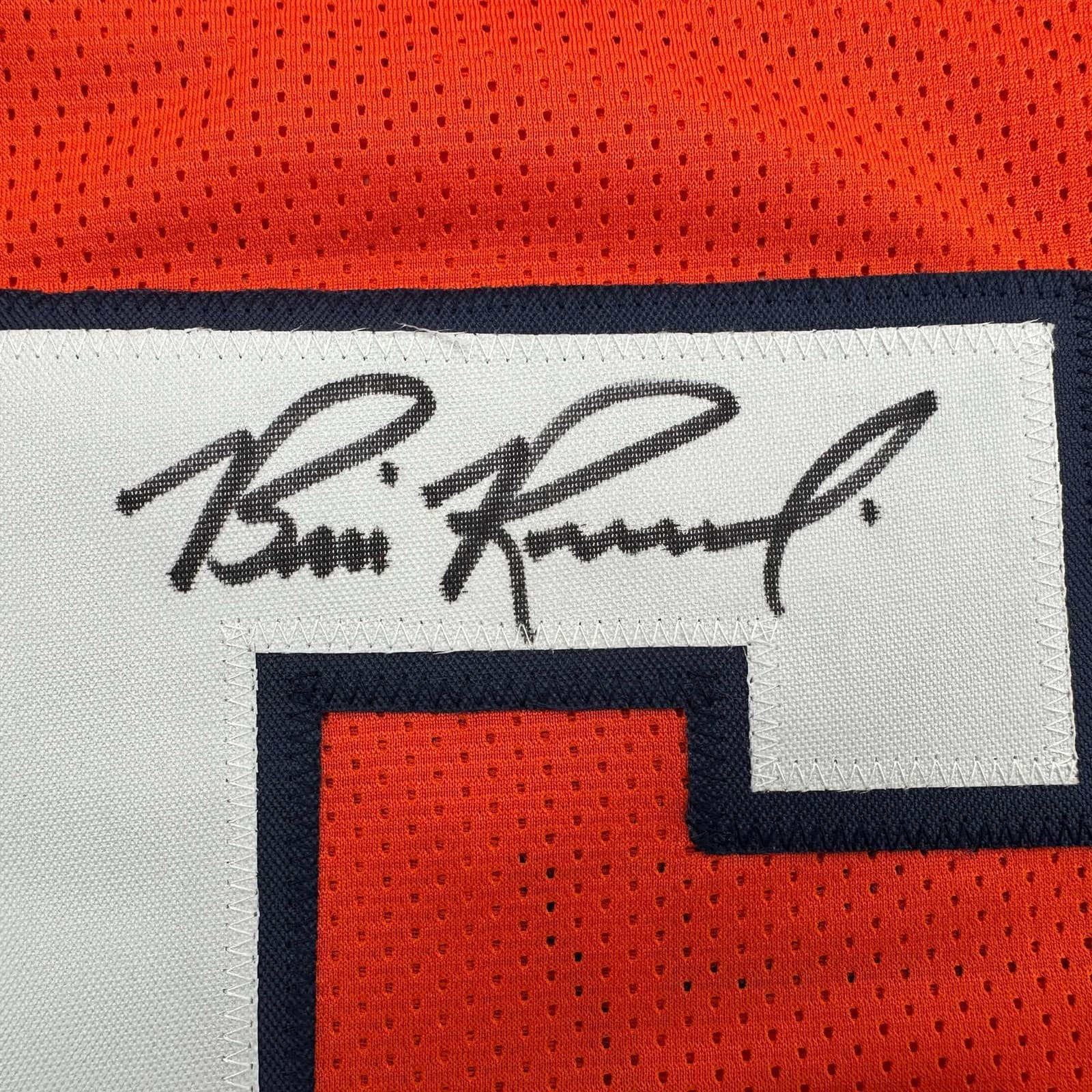 Autographed/Signed Bill Romanowski Denver Orange Football Jersey Beckett BAS COA 3