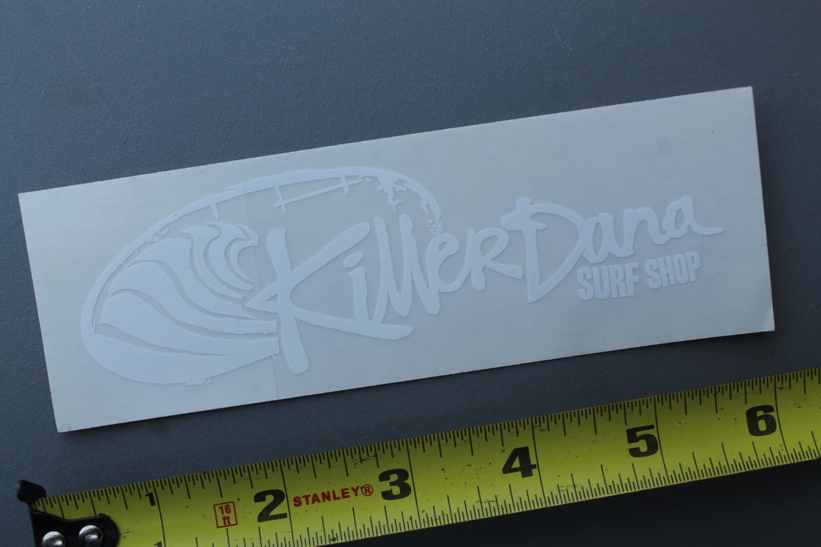Killer Dana Surf Shop Clear White Point Surfboards V71B Vintage Surfing STICKER 2