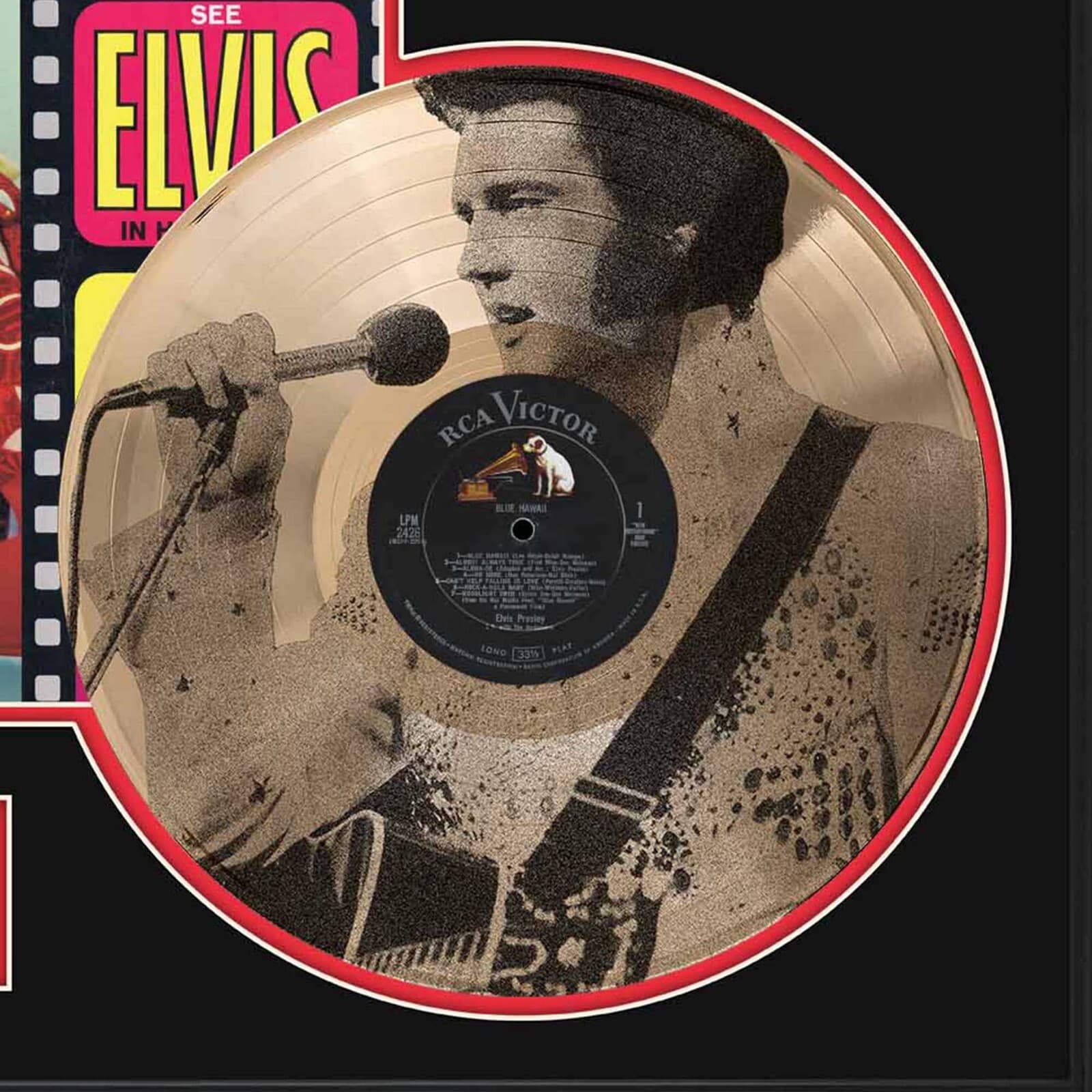 Elvis - Blue Hawaii  Custom Etched Reproduction Signed LP Display 3