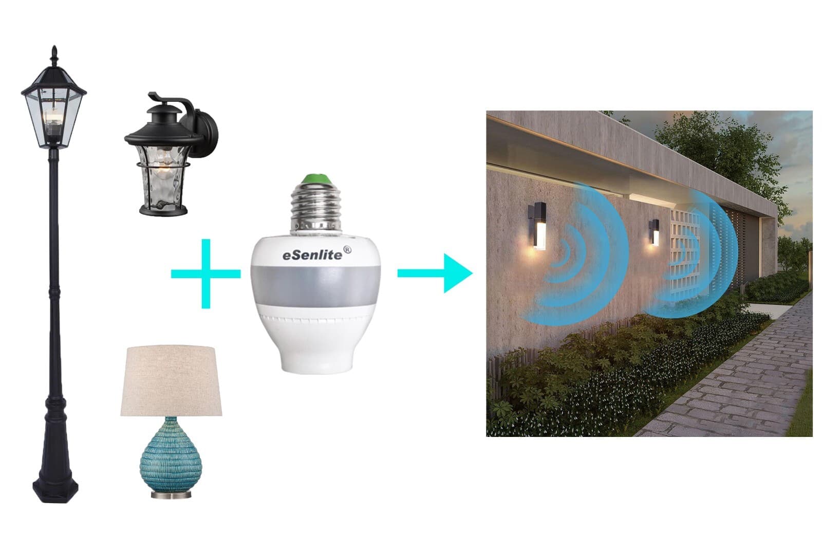 LED Bulb Lamp Sockets Radar Sensor SMART Dusk to Dawn Indoor Outdoor 3