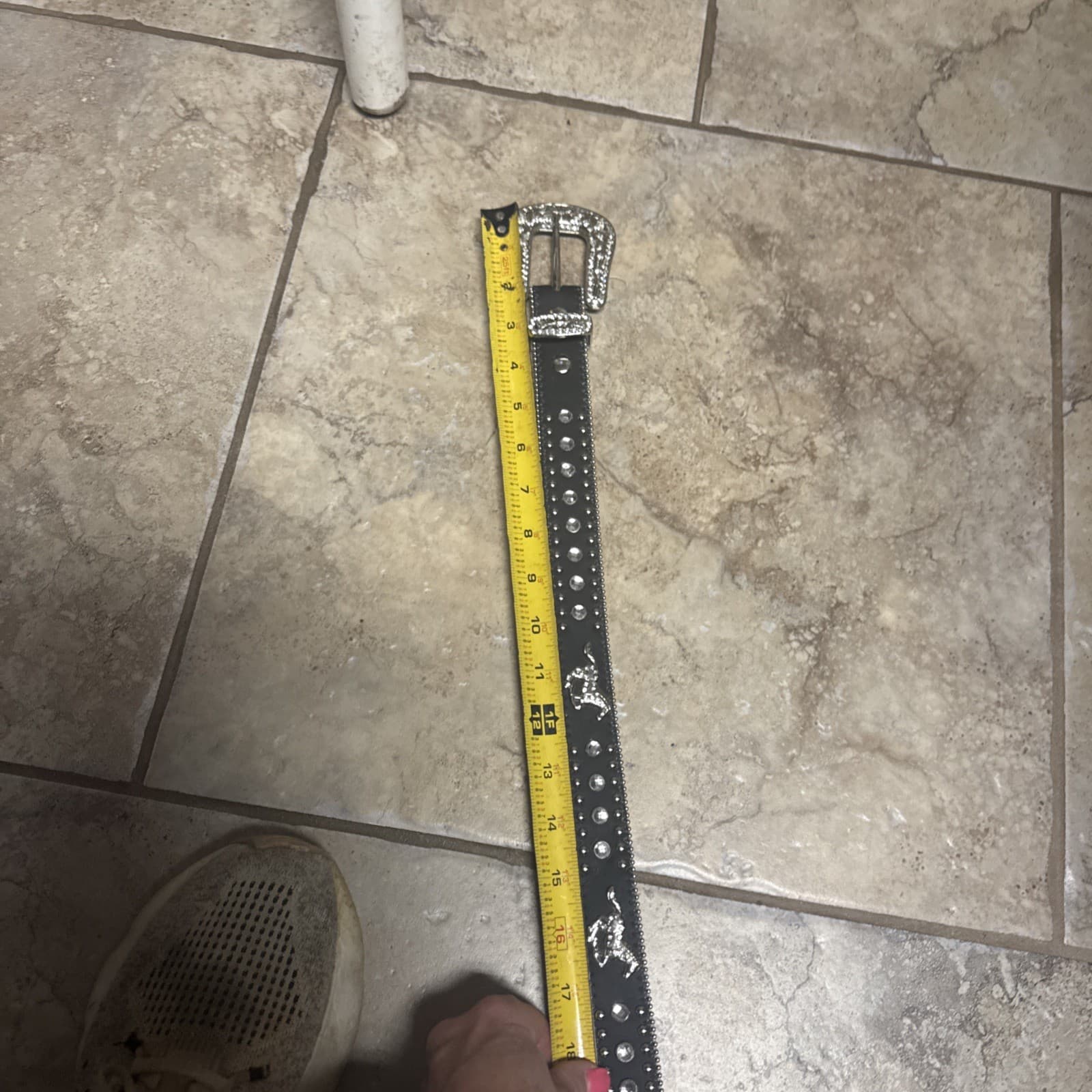 Western Belt Girls Diamonds & Horses Sparkles Small Black 4