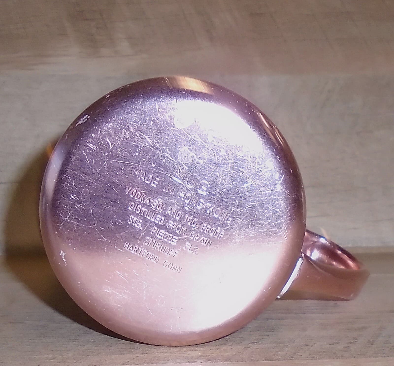 Vintage Smirnoff Vodka Moscow Mule Copper Mug Barware Made in the USA 3