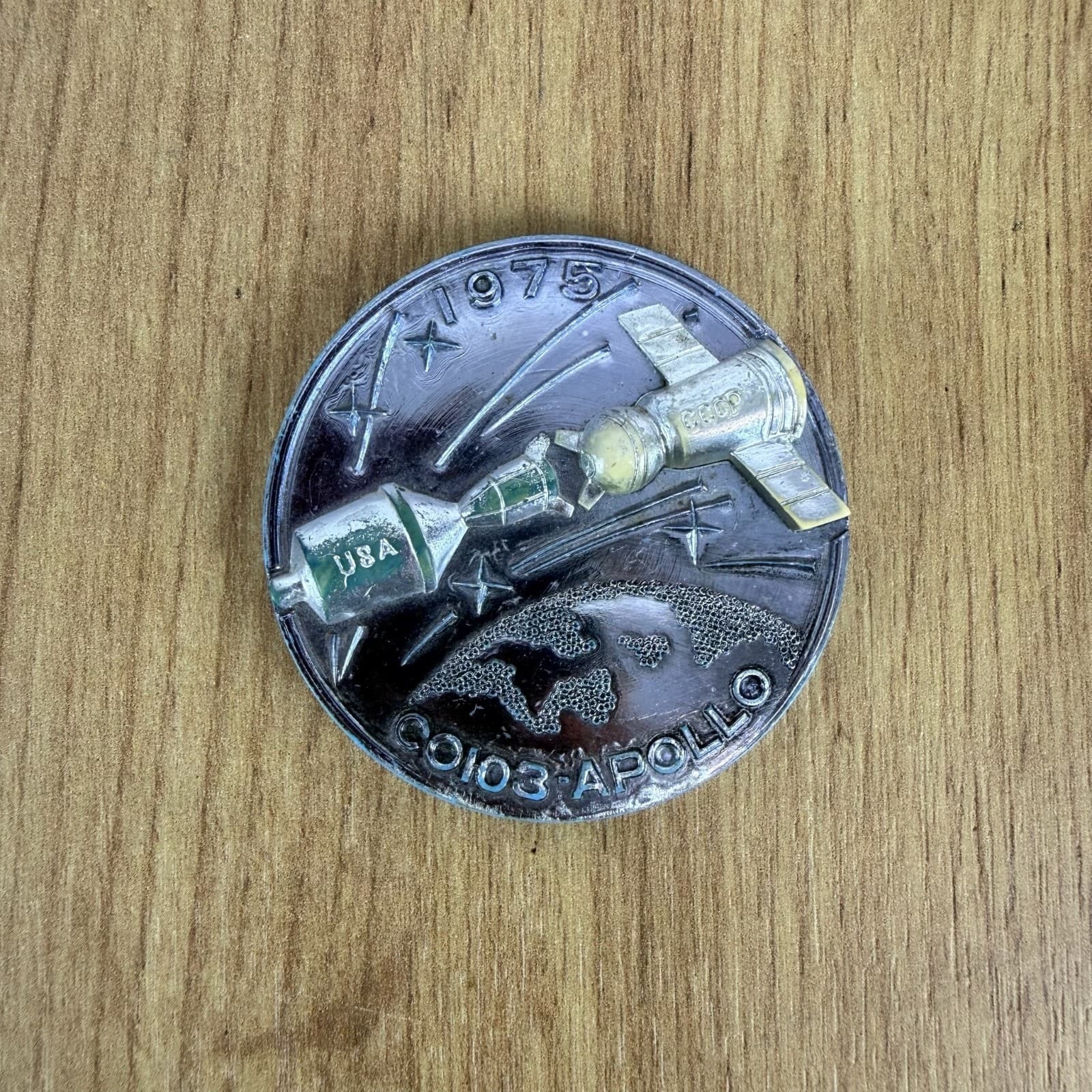 USSR Medal Table Medal - Soyuz Satellite Apollo 1975 Space Cosmos 6