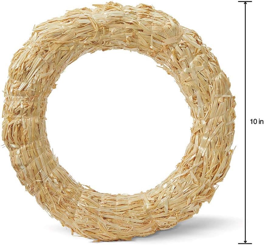 Straw Wreath Form 10 Inch Natural 2