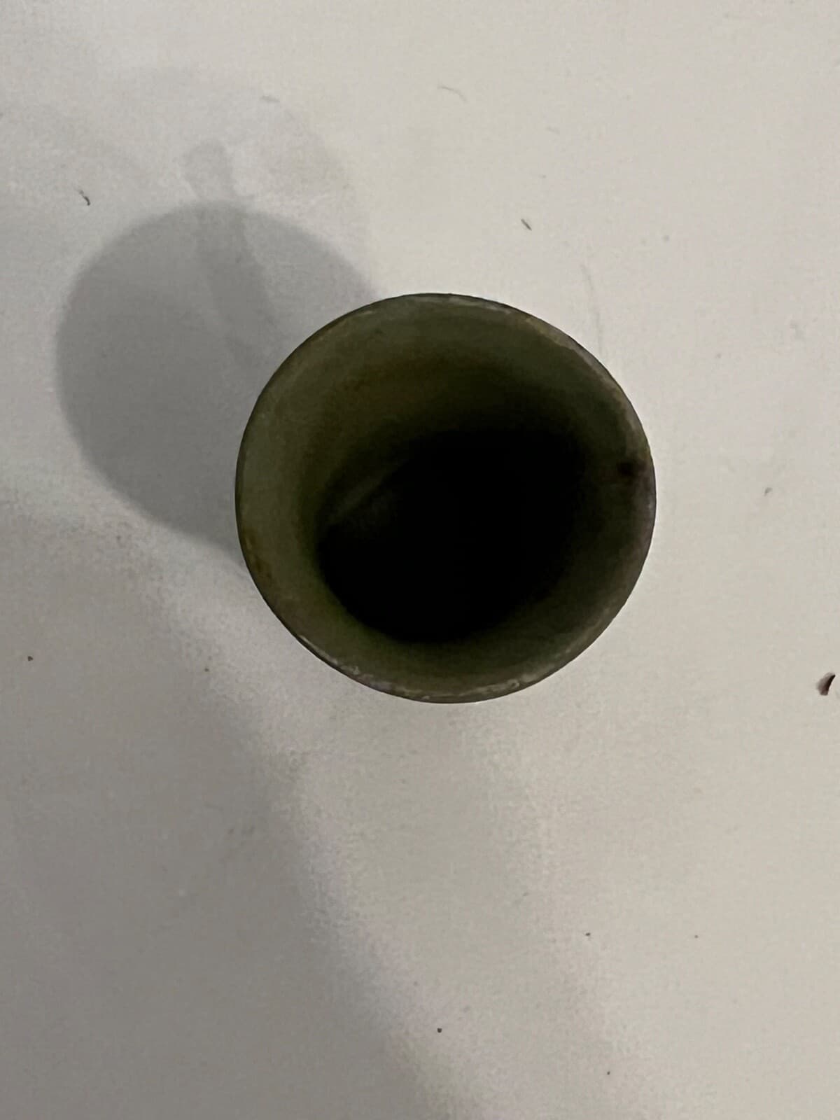 Vintage Wedgwood Sage Green Jasperware Dancing Hours Floral Girl Thimble 4