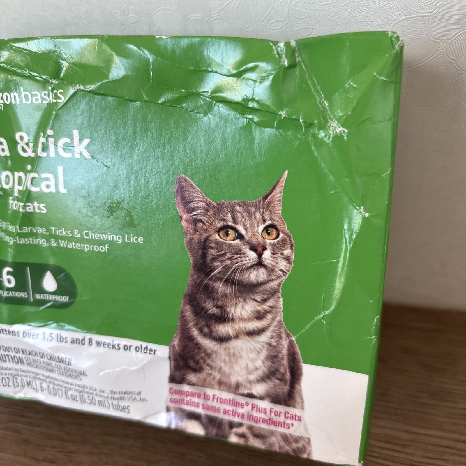 Amazon Basics Flea & Tick Topical Treatment for Cats - 6 Waterproof Applications 3
