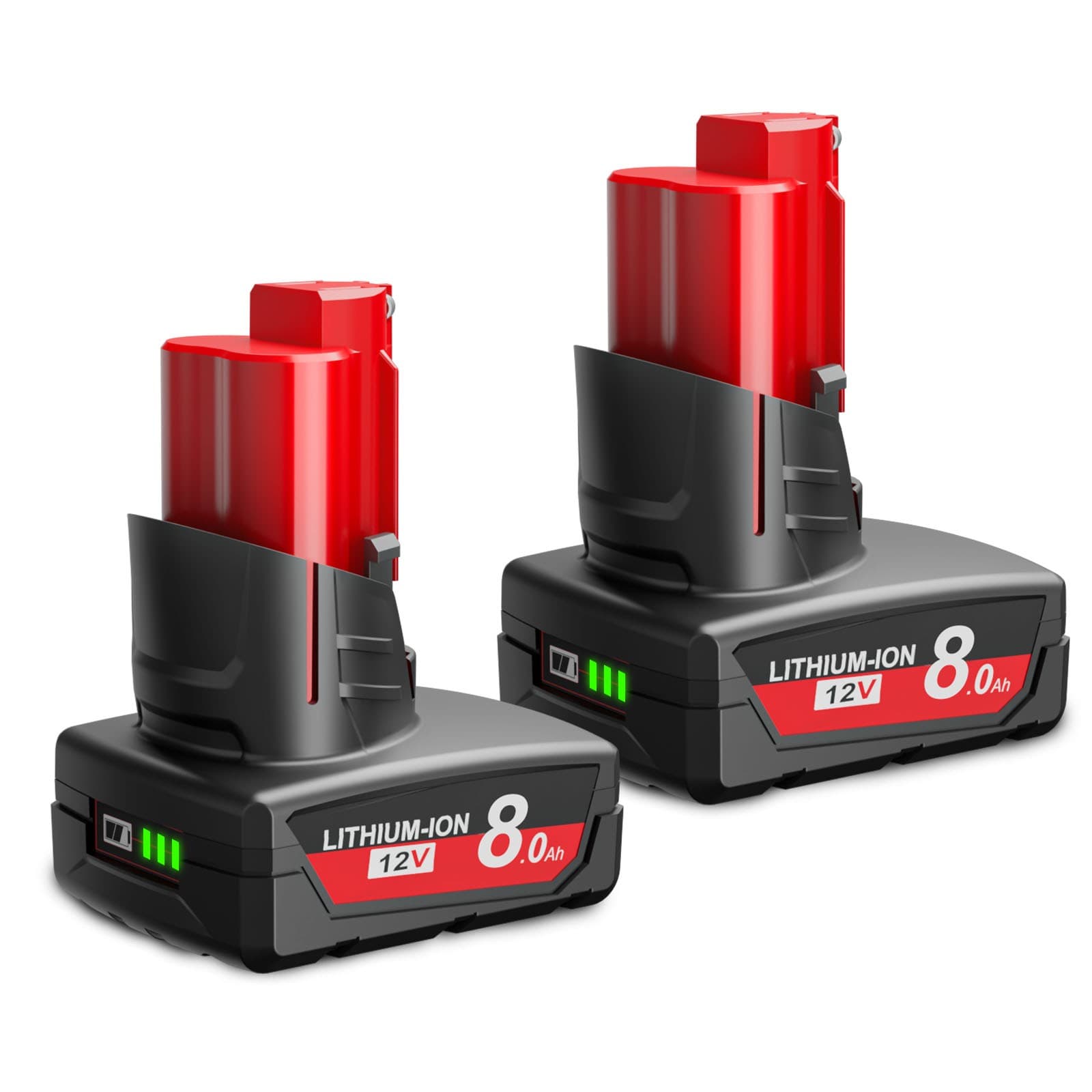 2Pack For Milwaukee for M12 LITHIUM 8.0Ah Extended Capacity Battery 48-11-2460 3