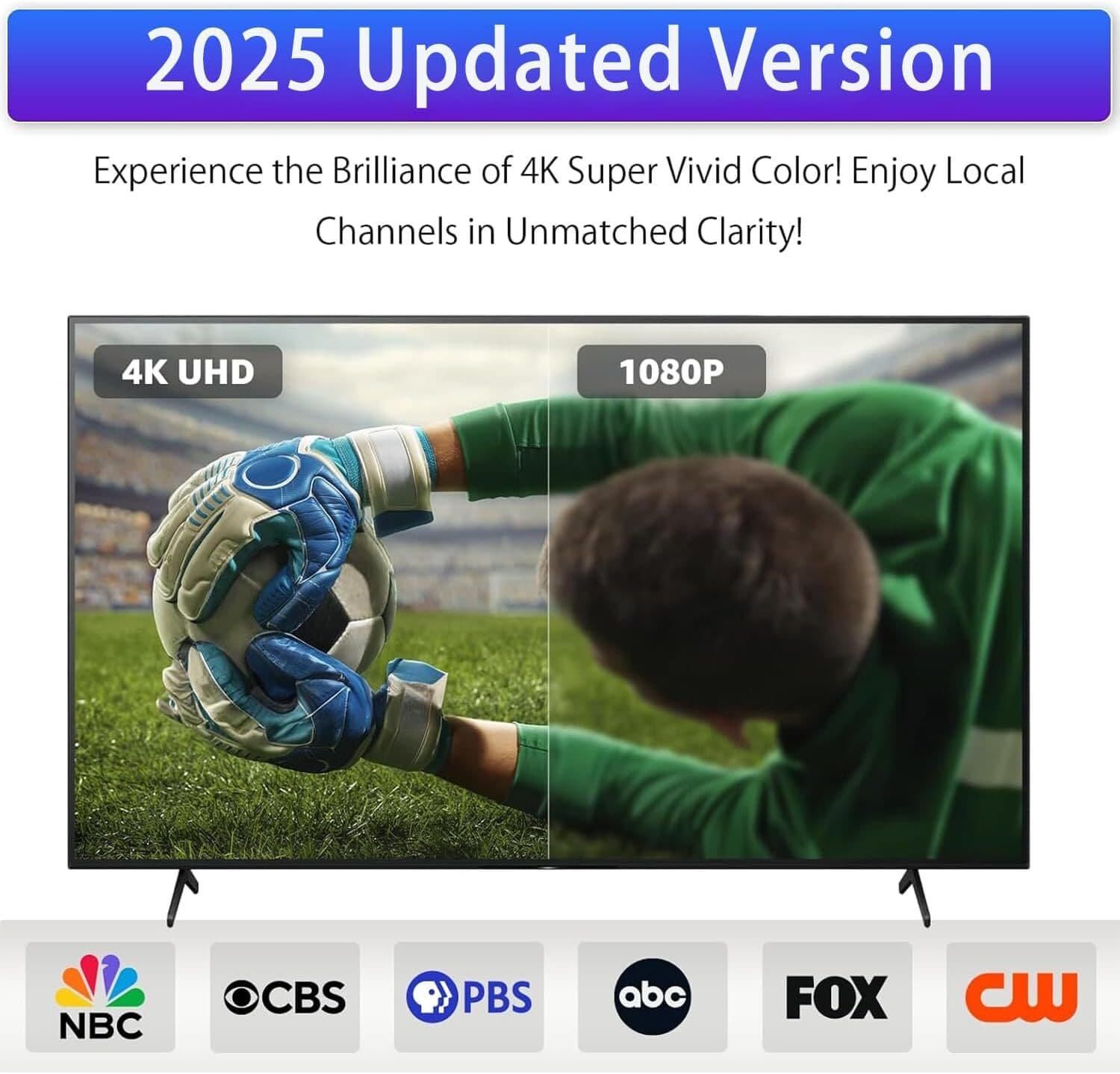 Antena De TV Television Digital Para TV Para Interior HD Canales Gratuitos 1080P 5
