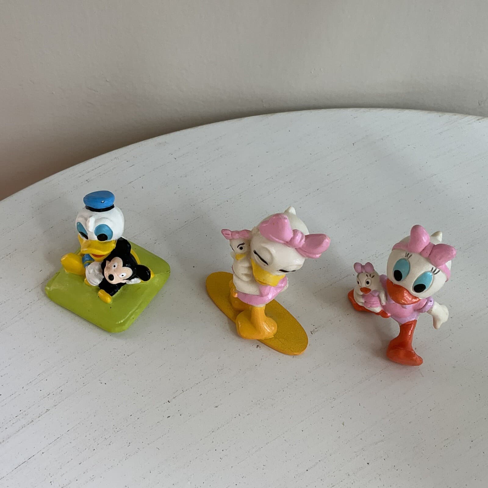 Disney Figurines Baby Donald Duck 1984, Baby Daisy Duck 1991, Daisy 1986 Vintage 2