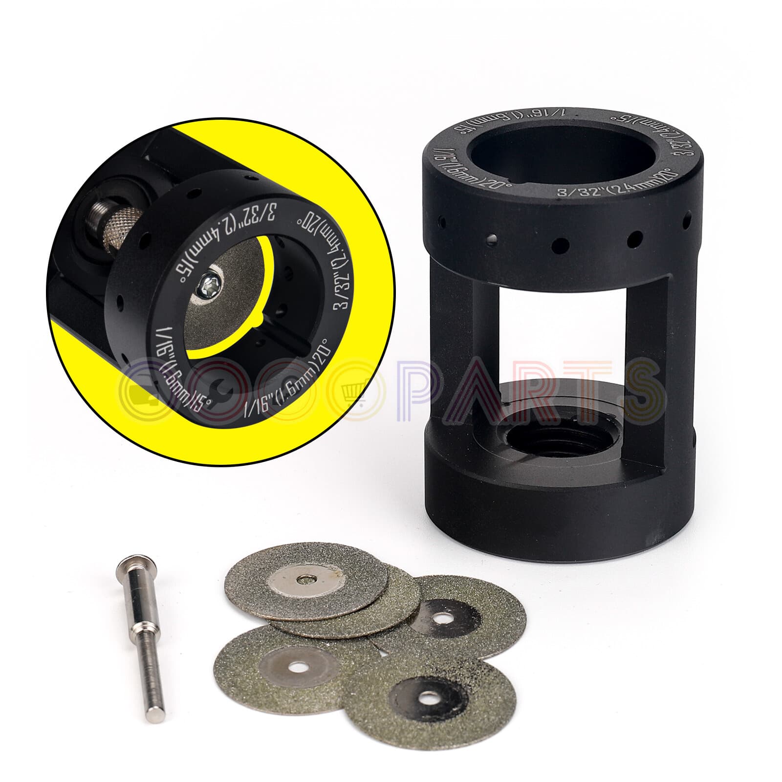 Tungsten Electrode Sharpener & Grinder Tool 15° & 20° Offsets For TIG Welding 2