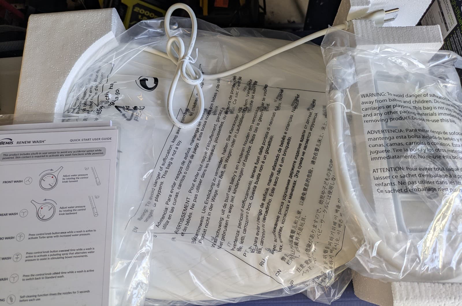 Bemis Renew Wash Electric Bidet Seat Warm Water,Warm Seat,Warm Dryer HD-6500EM 2