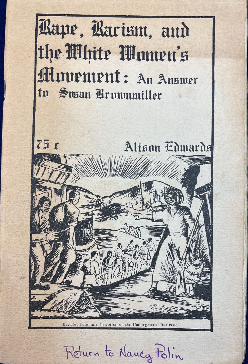African American Answer to Susan Brownmiller Against Our Will Vntg Feminist Book